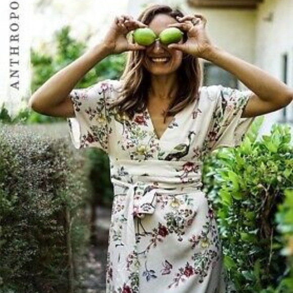 Dra Anthropologie Avian Kimono Midi Dress 2 - Picture 6 of 10